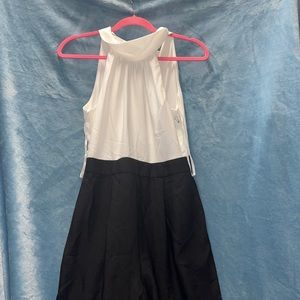 Black and white jump suit